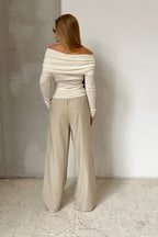 Slim Fit Off-Shoulder Knit Top image 17