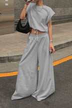 Sleeveless Pullover Wide Leg Pants Two Piece Set image 4