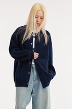Relaxed Fit Cable Cardigan image 10