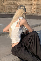 Angel Wing Solid Casual Cami Top image 3