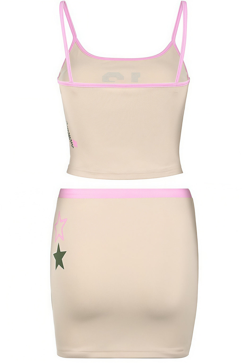 Color Block Letter Print Cami Skirt Set image 6