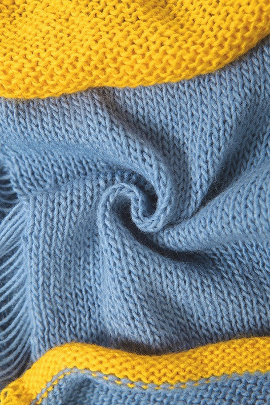Beach Knit Halter Colorblock Skirt Set image 6
