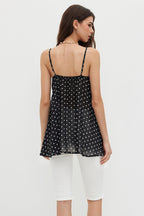 Bow Strap Ruffle Hem Cami Top image 6