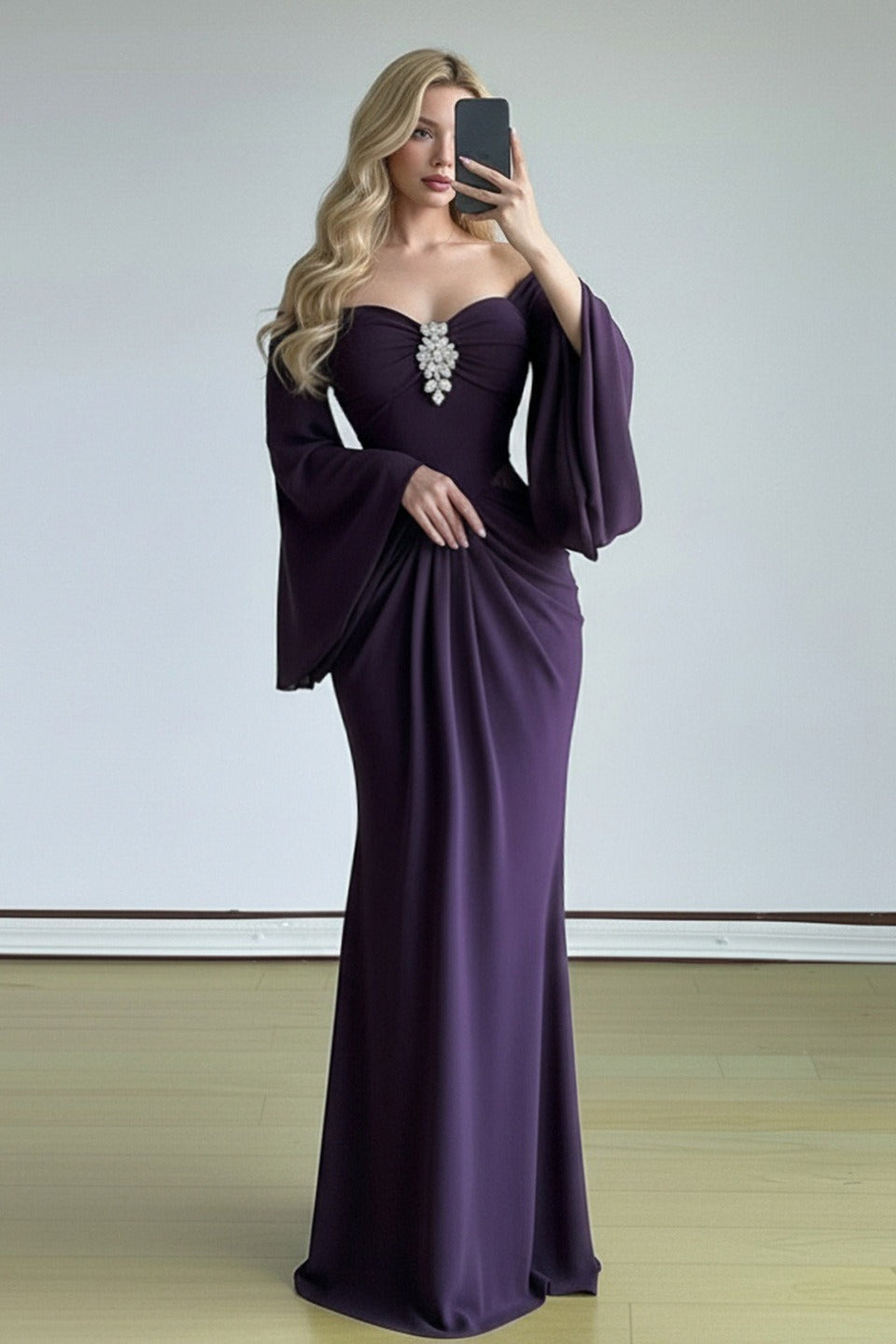 Bell Sleeve Tube Bodycon Prom Dress image 3