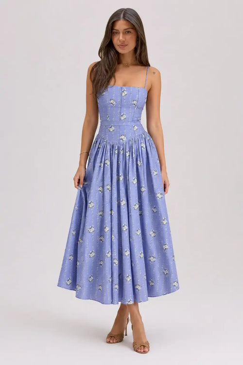 Chic Floral Print Cami Slip Maxi Dress image 1