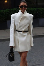 Long Sleeve Stand Collar Blazer image 1