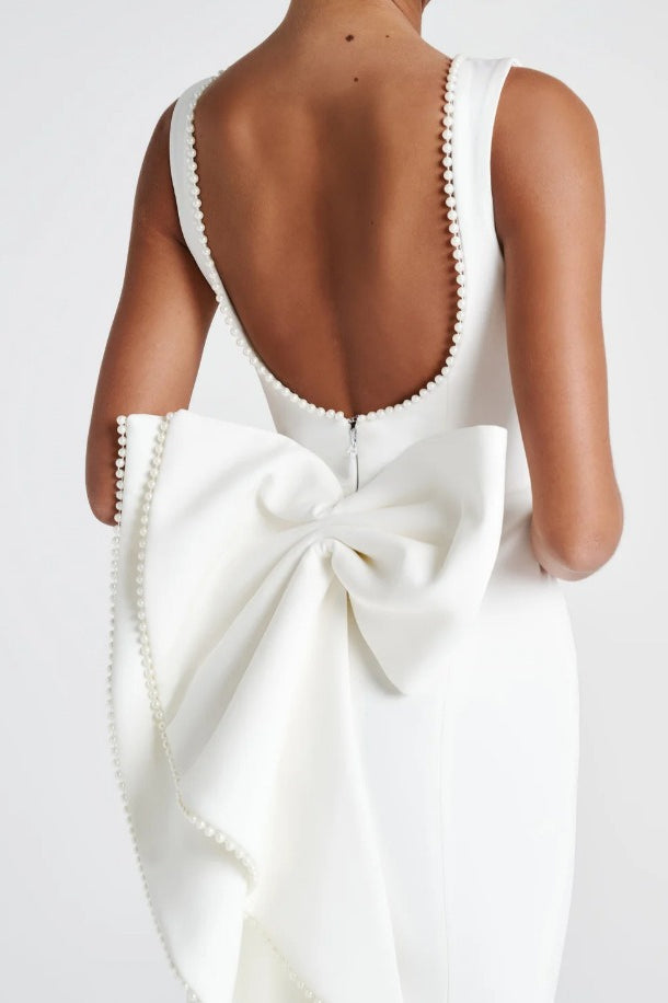 Elegant Bow Slim Fit Party Dress image 3