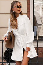 Tassel Sleeve Waisted Boho Dress image 1