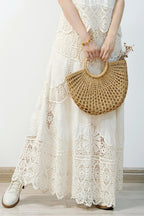 Crochet Lace A-Line Maxi Skirt image 2