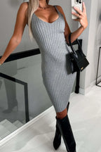 Adeline Ribbed Set detail view styled for Avrienne
