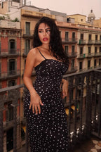 Chic Polka Dot Cami Bodycon Maxi Dress image 3