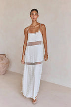 Textured Floral Cutout Spaghetti Strap Vacation Dress image 3