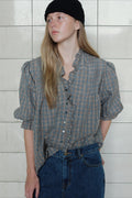 Casual Plaid Ruffle Long Sleeve Blouse image 1