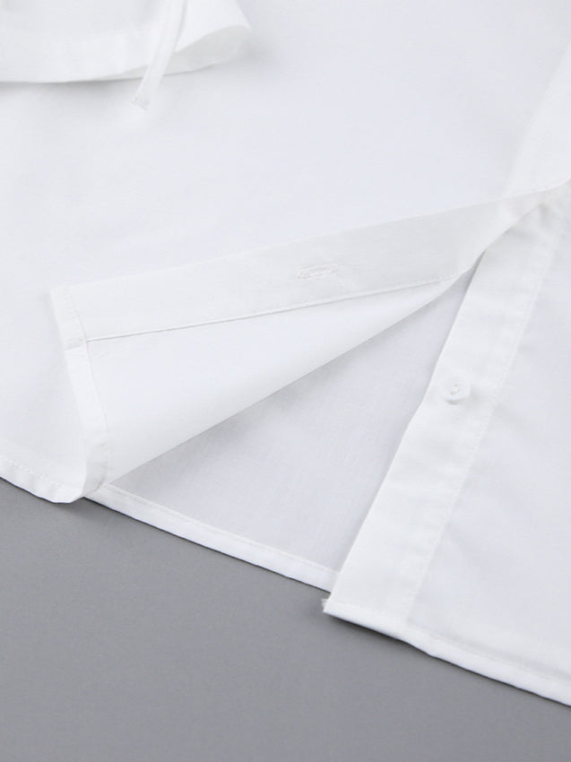 Bow Tie Long Sleeve White Blouse image 10