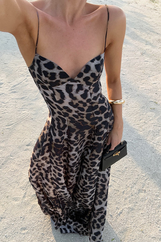 Leopard Print Sexy Slip Dress Party Dress image 5