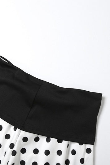 Halter Polka Dot Crop Skirt Two Pieces Set image 4
