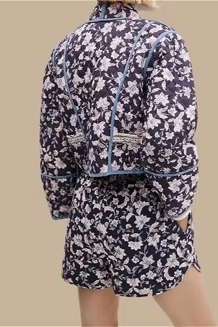 Floral Reversible Thick Padded Coat image 3