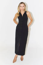 Sleeveless V-Neck Split Midi Dress image 6