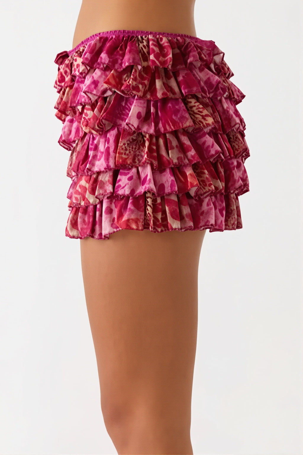 Y2K Ruffle Tiered Mini Skort Shorts image 6