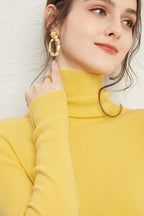 Ribbed Turtleneck Long-Sleeve Slim Stretch Knit Top image 9