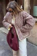 Loose Printed Quilted Padded Coat image 1