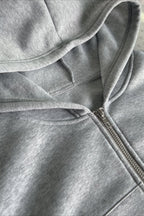 Short Zip Up Hoodie Coat image 6