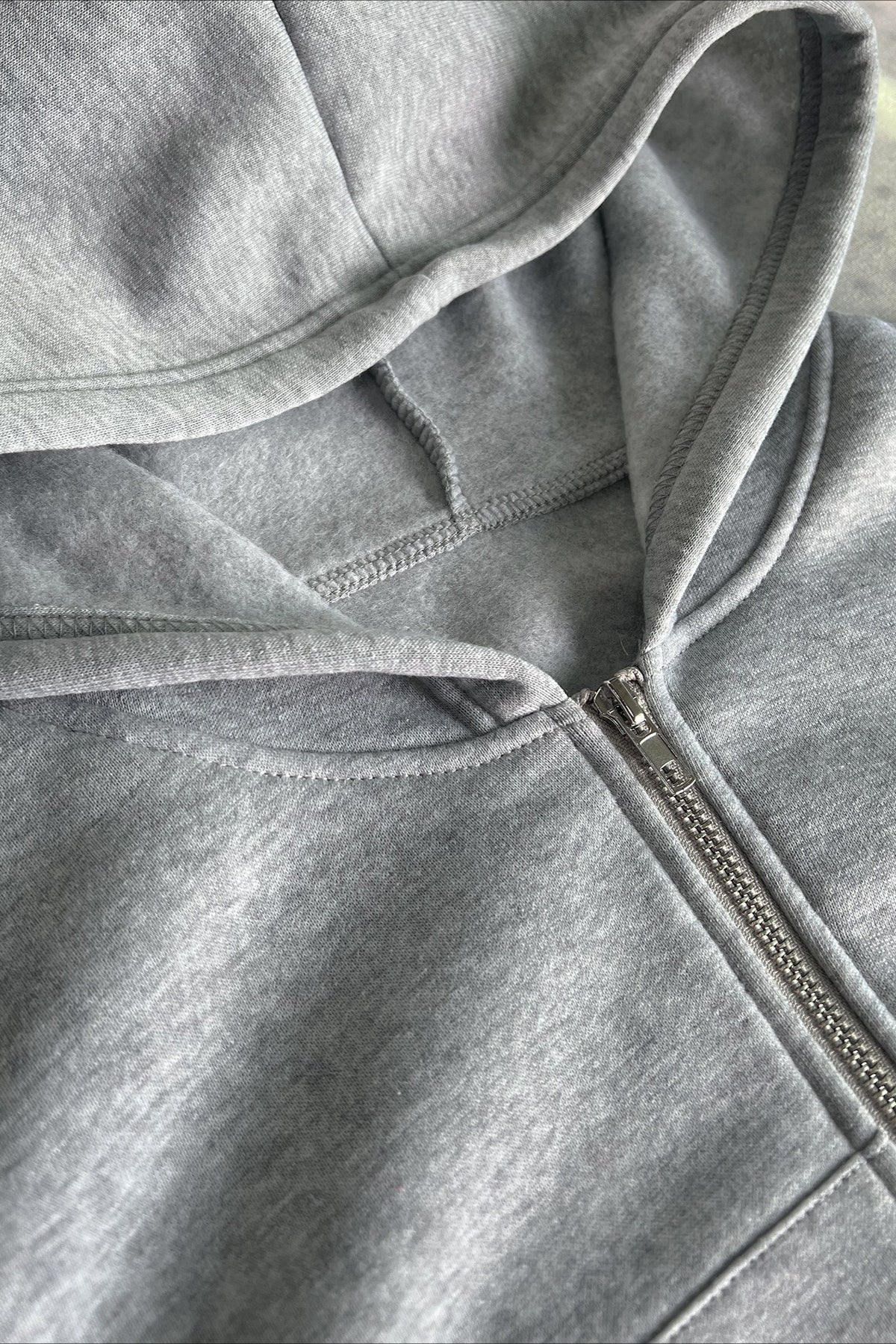 Short Zip Up Hoodie Coat image 6