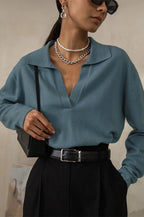 French-Style Lapel Knit Sweater image 10
