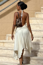 Casual A-Line Halter Maxi Dress image 4