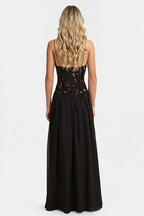 Elegant Lace Hollow Splice Chiffon Dress image 7