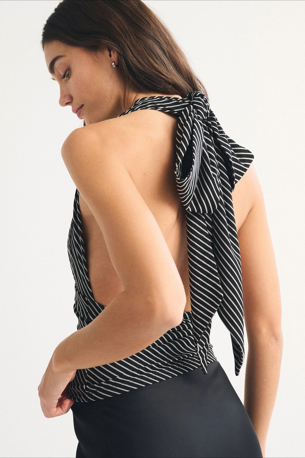 Polka Dot Multiway Tie Mesh Halter Top image 18