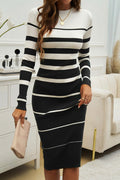 Colorblock Stripe Sweater Dress image 11