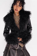 Vintage Style Glossy Jacket Coat image 1