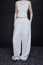 Elegant Cotton Linen Wide Leg Pant image 3