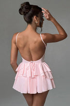 Spaghetti Strap Ruffle Party Dress image 5