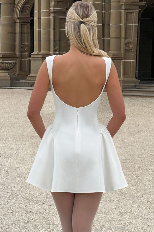 Solid Sleeveless Sexy Backless Mini Dress image 7