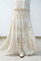 Crochet Lace A-Line Maxi Skirt image 3