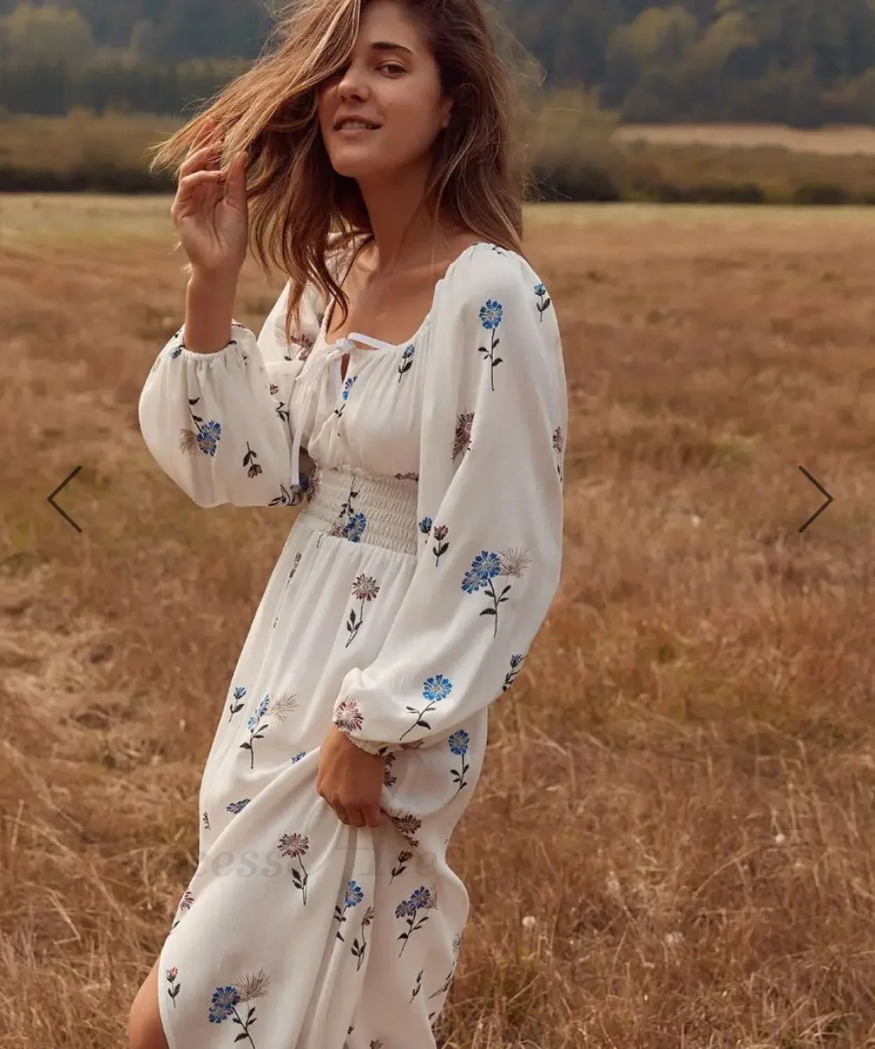 100% Cotton White Maxi Dress image 4