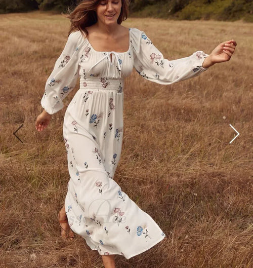 100% Cotton White Maxi Dress image 1
