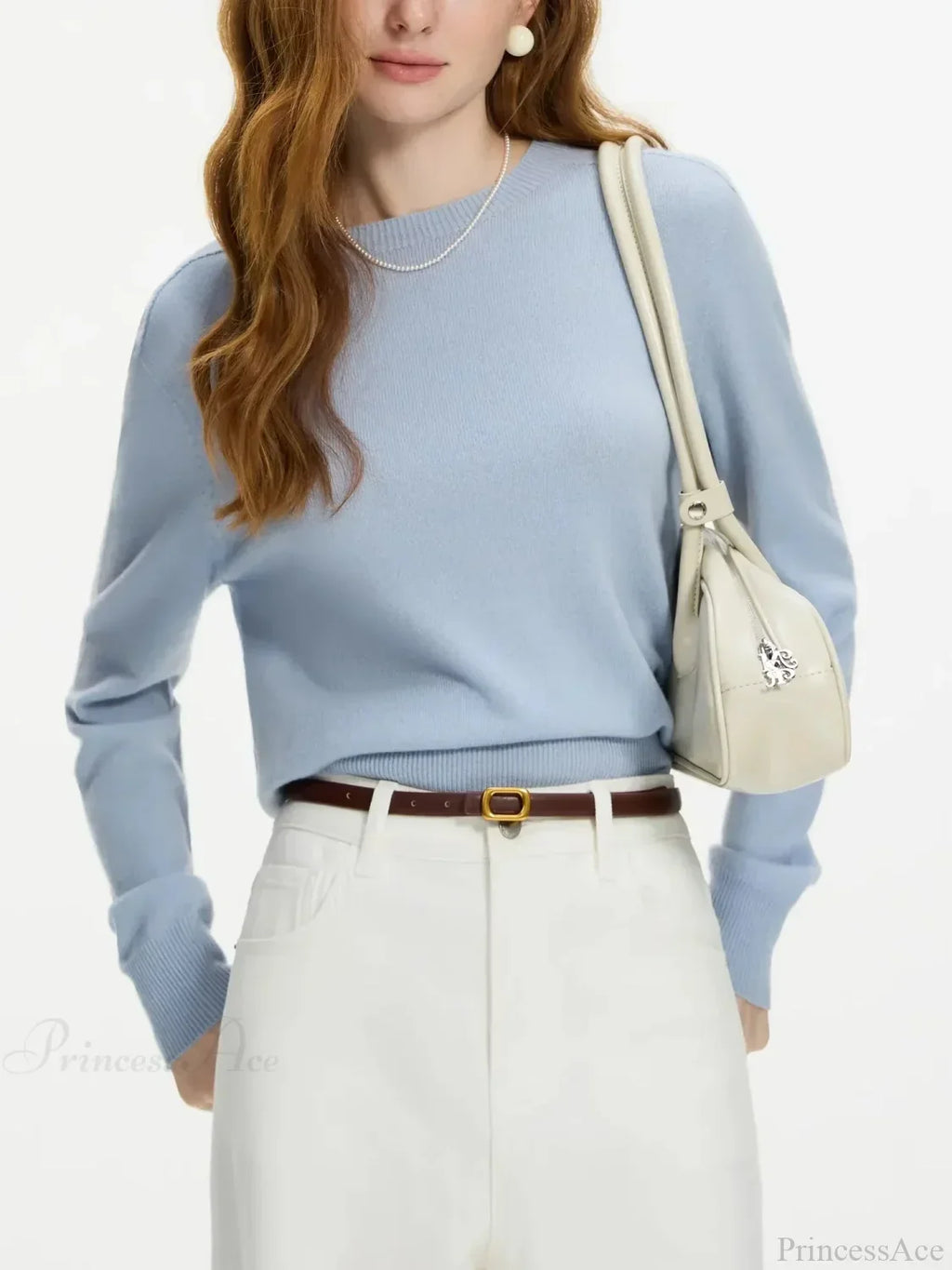 100% Wool Seamless Crew Neck Sweater image 1