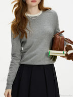 100% Wool Seamless Crew Neck Sweater image 7