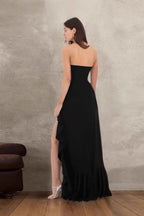 Ruffled Bustier Side Slit Formal Dress image 12