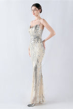 Boned Sequin Embroidered Formal Dress image 25