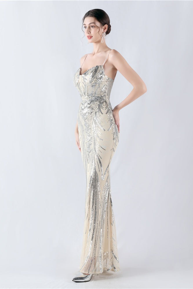 Boned Sequin Embroidered Formal Dress image 25