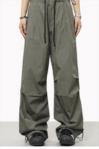 Athletic Casual Solid Drawstring Elastic Waist Pants image 3