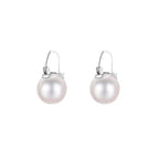 Maren Pearl Earrings detail view styled for Avrienne