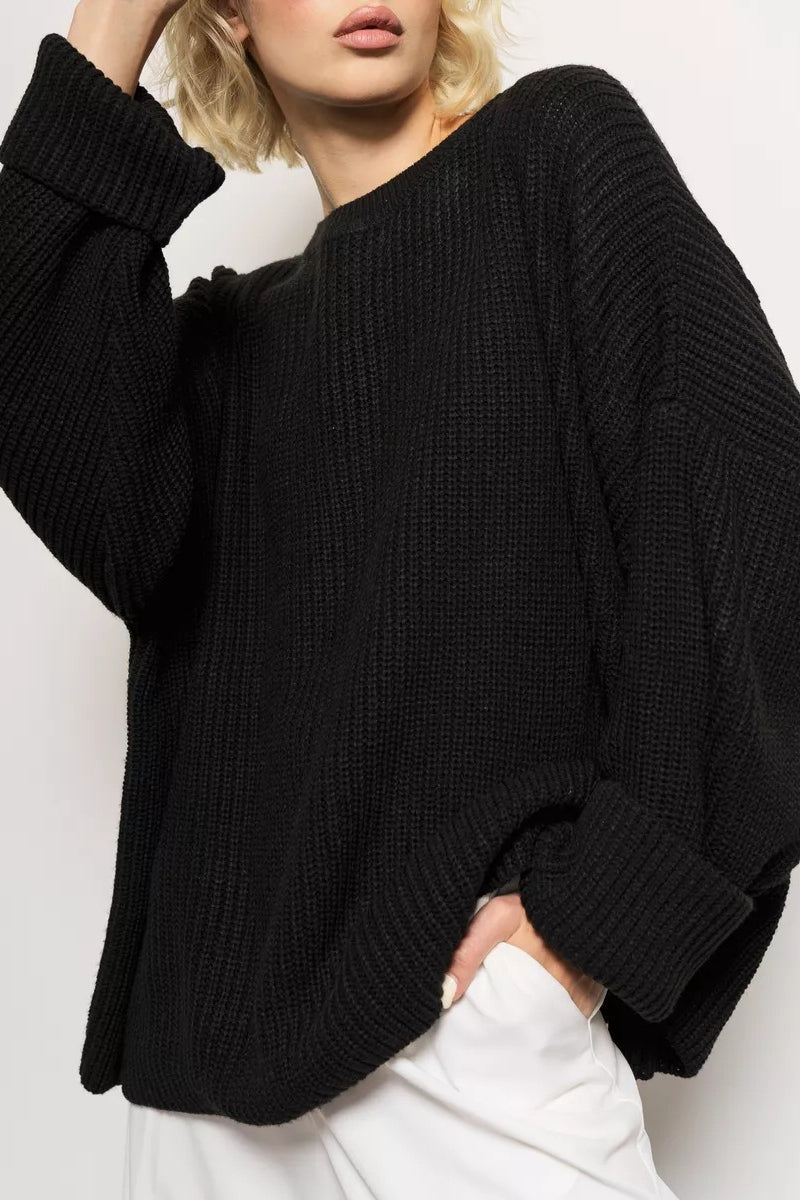 Solid Knit Crewneck Pullover Sweater image 23
