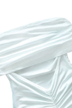 Solid Off Shoulder Ruched Formal Dress image 21