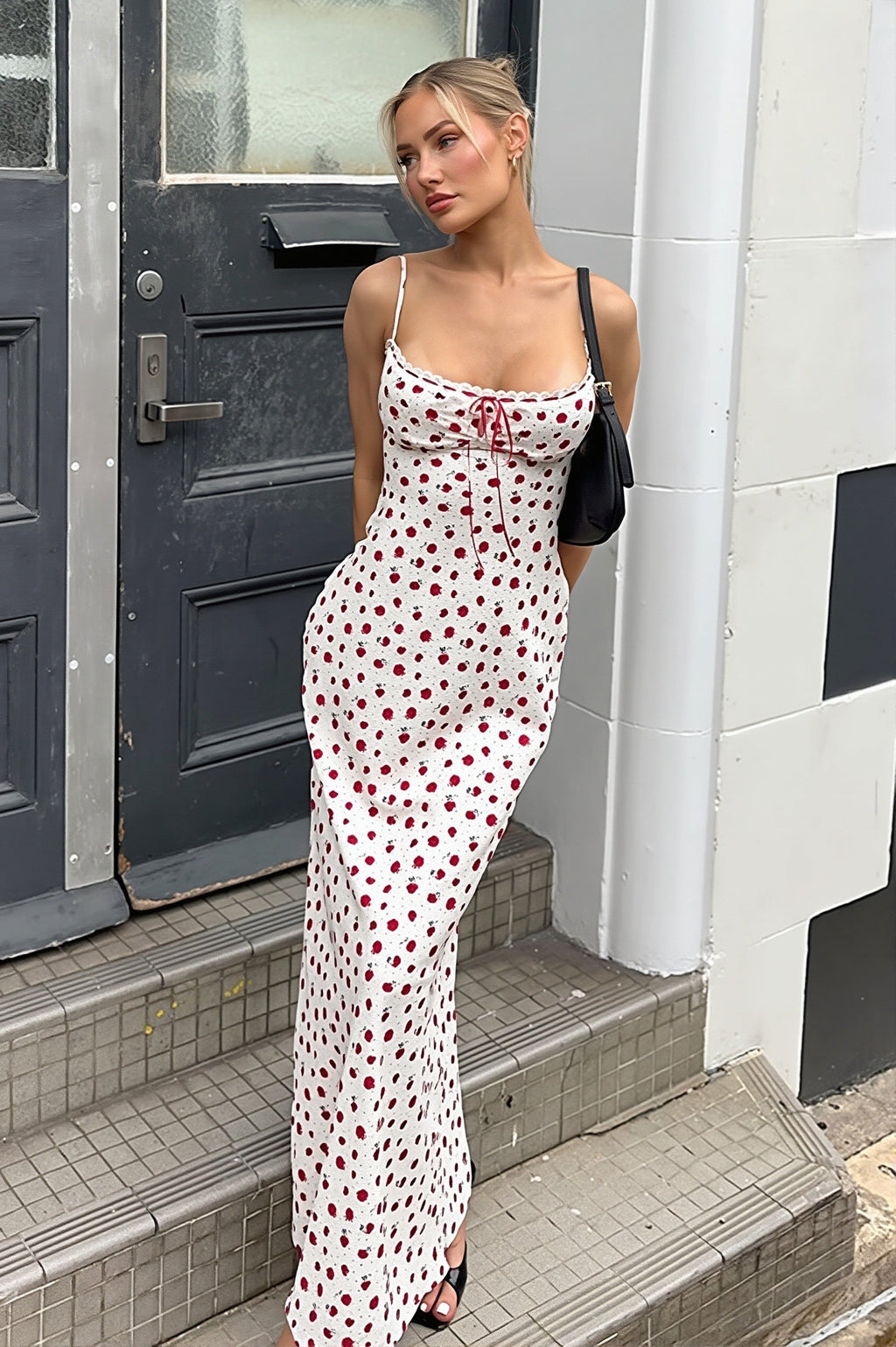 Fresh Floral Slim Cami Maxi Dress image 1