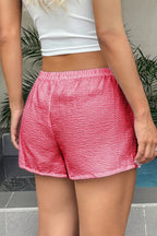 Casual Solid Plaid Belted Shorts image 15